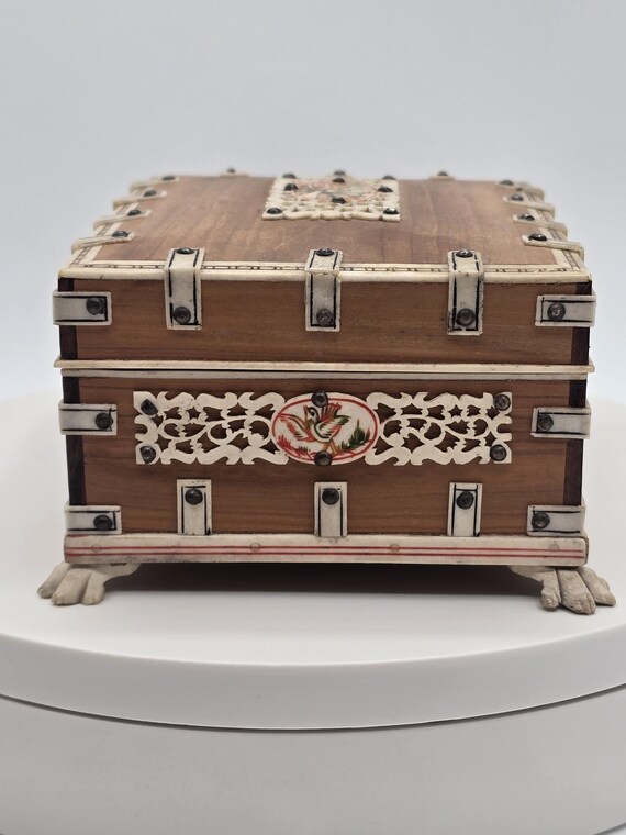 Antique Jewelry Box 19th Century Anglo-indian Vizagapatam