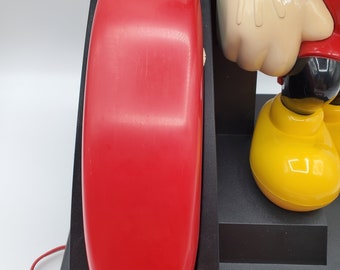 1990年代のヴィンテージディズニーミッキーマウス有線固定電話タッチ