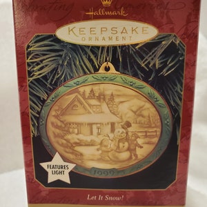 Vintage Hallmark Keepsake Ornament: Let it Snow, Magic Light (1999)
