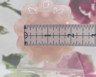 ヴィンテージ フェントン ローズ オーバーレイ メロン花瓶 – ピンク