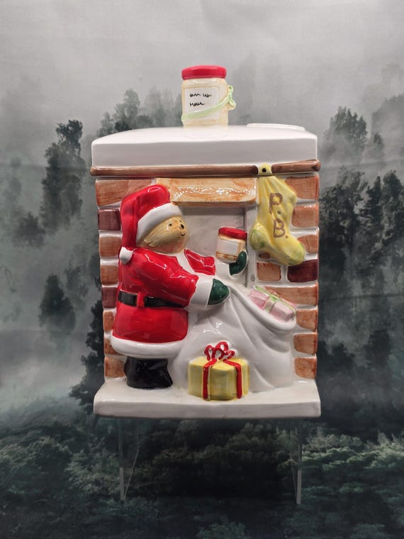 Vintage Paddington Bear Santa Cookie Jar - 1987 Toscany Eden Japan