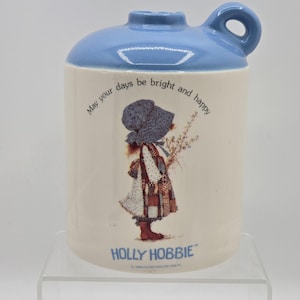 Vintage Holly Hobbie Blue Girl Ahornsirup-Kanne - sehr seltenes Vintage, Darling Sammlerstück Wohnkultur
