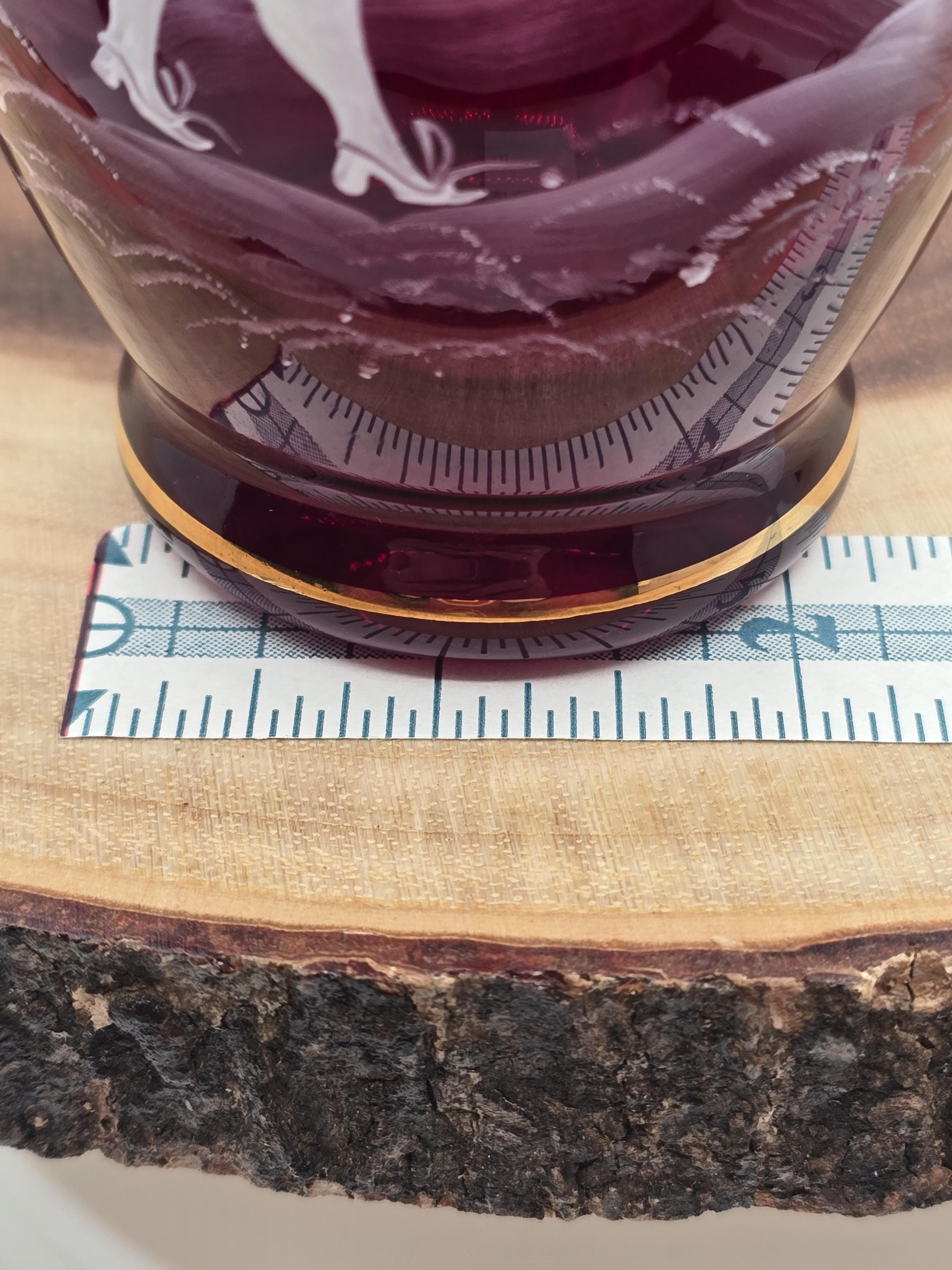 ヴィンテージ フェントン メアリー グレゴリー 花瓶：ルビーレッド