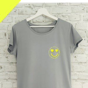 Shirt SMILEY neon, grau, weich, S/M/L/XL, Herz, Love Bild 1