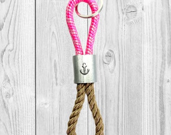 Llavero Ancla De Plata Con Cordón Personalizable | Joyería Hago