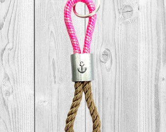 Keychain maritime, anchor, rope, lanyard