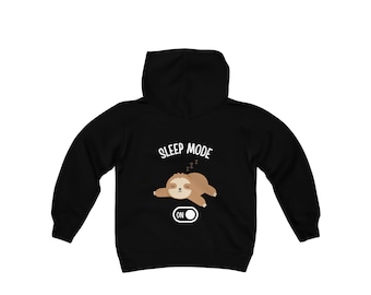 Sleep Mode On - Sleepy Sloth Kids Hoodie - Adorable and Cozy Children's Sweatshirt - Perfect Gift for Little Sloth Lovers