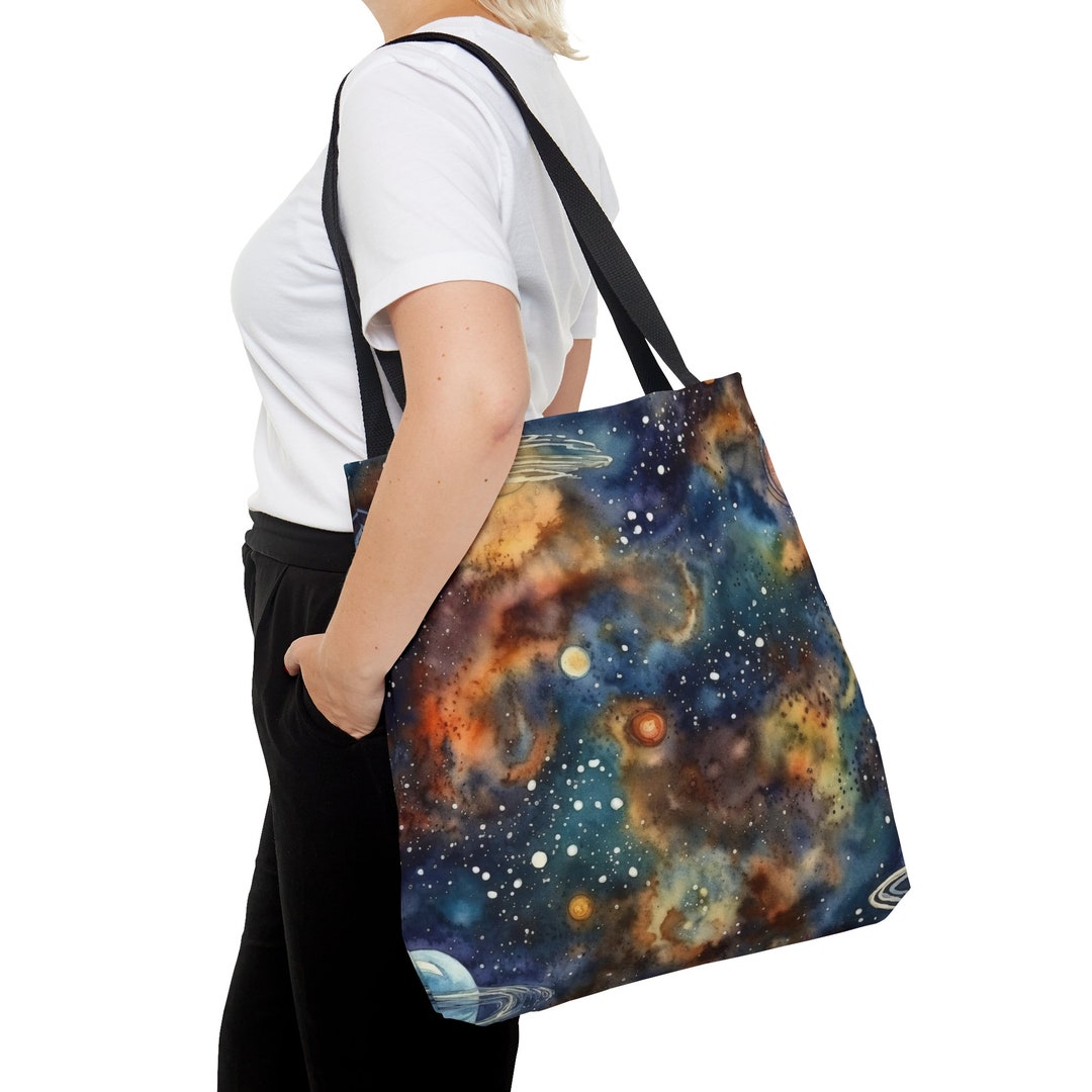 Galaxy Tote Bag Galaxy Shopping Bag Galaxy Canvas Bag Etsy