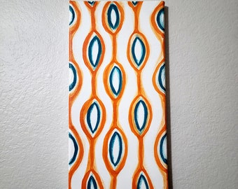 Abstract Orange and Teal Pattern