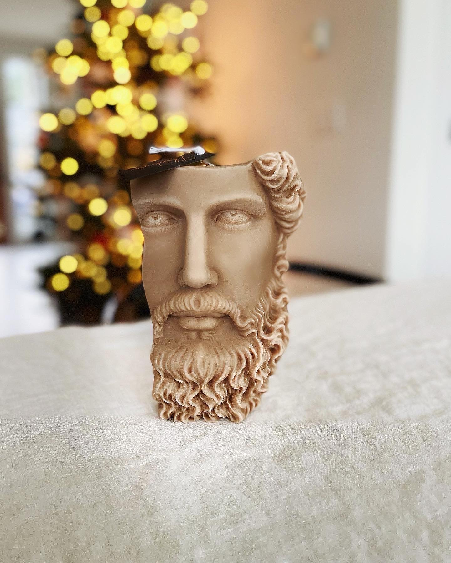 Greek Sculpture Candle, Greek Male Bust Candle, Gift for Girlfriend