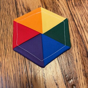 Single hexagon fabric coaster
