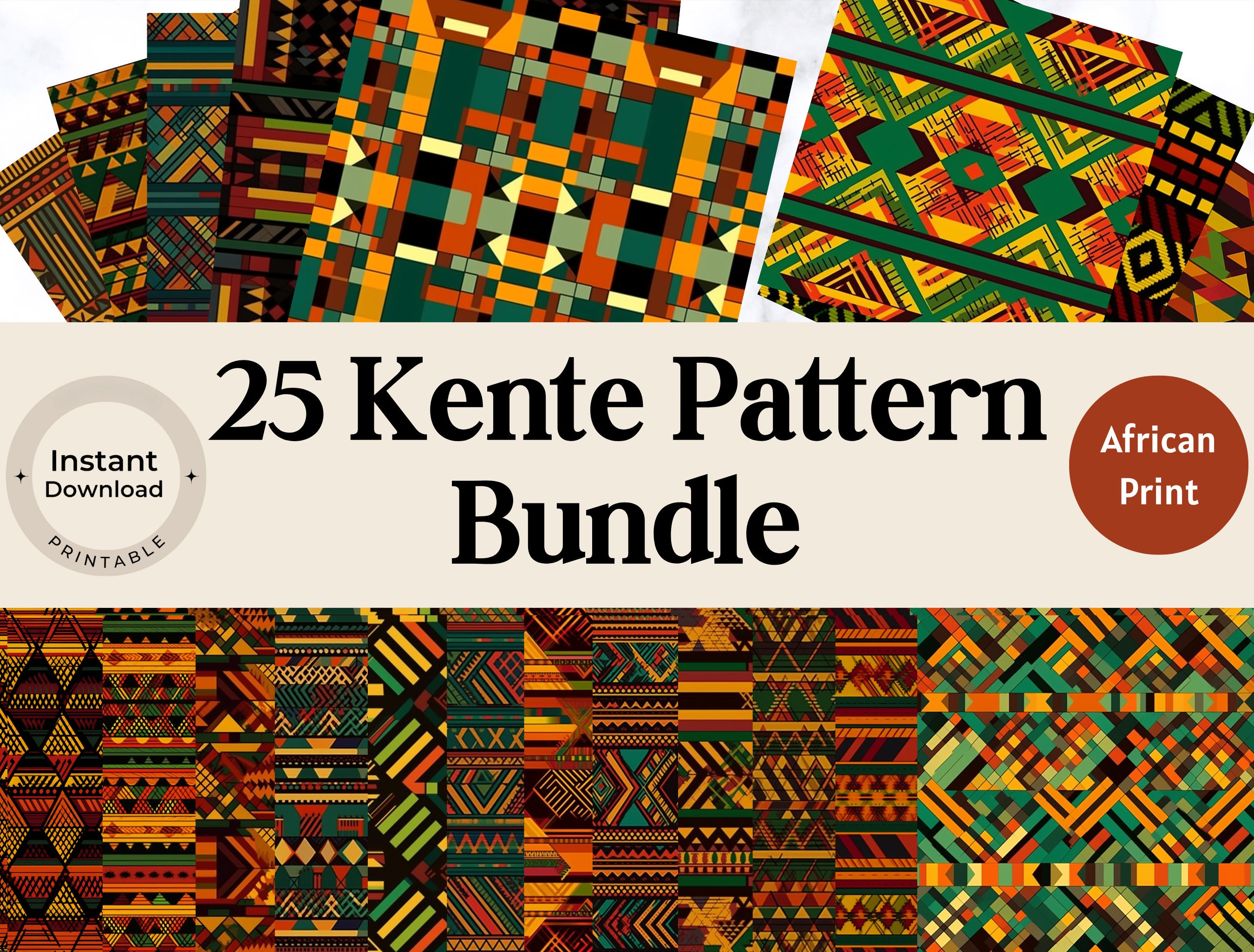 Kwanza Kente Cloth 23 Pattern