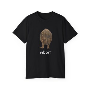 Funny Frog Butt Ribbit Absurd Humor Oddly Specific Meme Tshirt