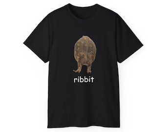 Funny Frog Butt Ribbit Absurd Humor Oddly Specific Meme Tshirt