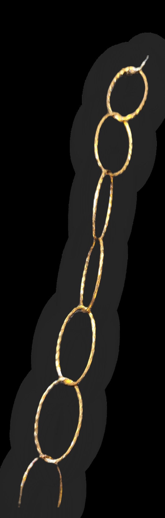 Vintage Technibond large loop chain necklace. 925 Ita… Gem