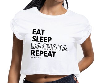 Organic Cotton Bachata Dance Crop Top, Latina T-Shirt