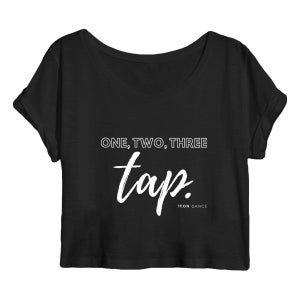 Bachata Dance Crop Top, Organic Cotton Latina Shirt Black