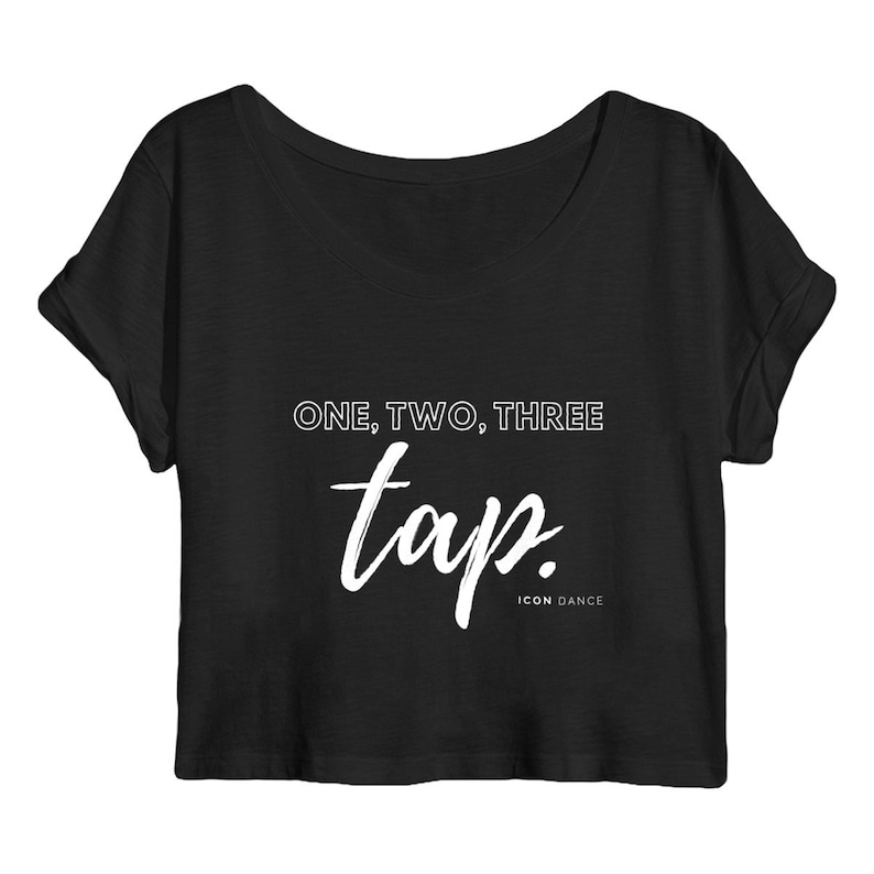 Bachata Dance Crop Top, Organic Cotton Latina Shirt Black