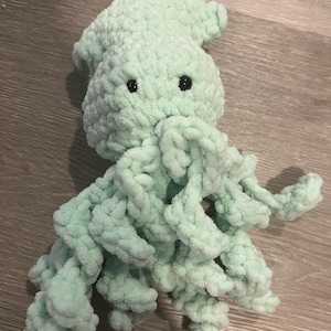 Crochet squid plush