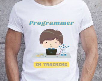 Programador en Entrenamiento con Boy Coding T-Shirt Gift Men Boys Geek Computer Science Coder Software Engineer Developer Programador Shirt Smart