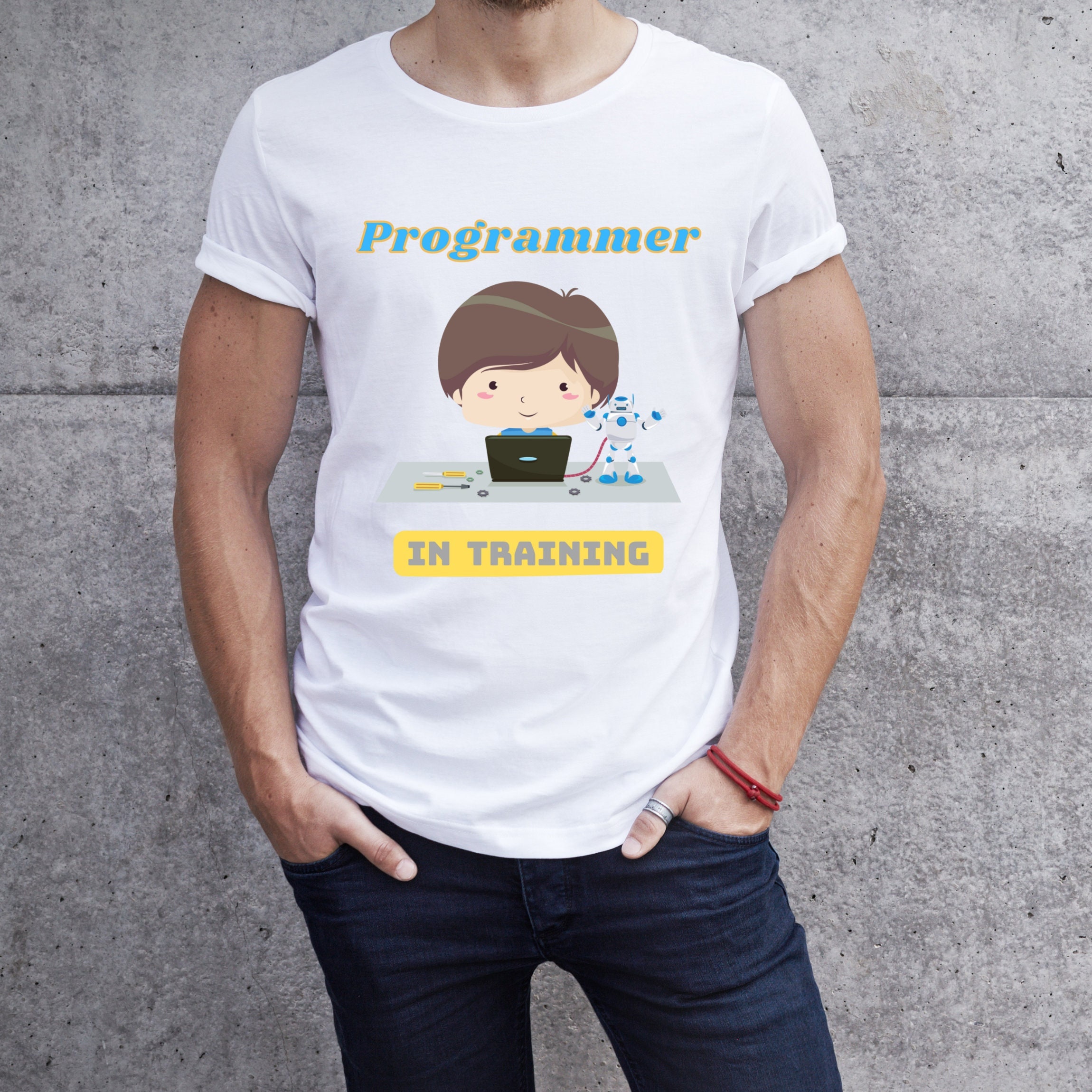 Developer Class Boy Programmer in Training With Boy Coding T-shirt Gift Men Boys Geek ...