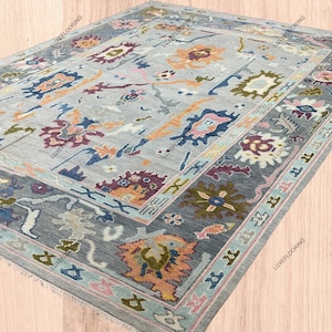 Exquisite Oushak style Hand Knotted Rug 4x6, 5x8, 6x9, 8x10, 9x12, 10x14 ft Handmade Rugs for Living Room - Antique Contemporary rug