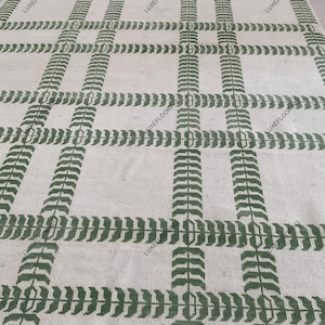 Modern Turkish green with cream Oushak Made to Order (In Any Size!) Geometric Knotted Modern Oushak rug/ large area/sage/muted oushak rug..