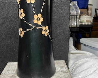 Vases Decorative Cherry Blossoms In Gold 17"H Almost 6"Across Top...