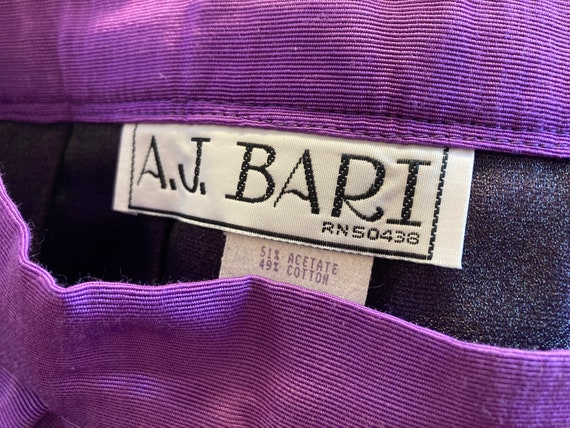 Vintage A.J. Bari Short Shimmery Purple Circle Sk… - image 10