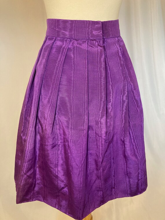 Vintage A.J. Bari Short Shimmery Purple Circle Sk… - image 5