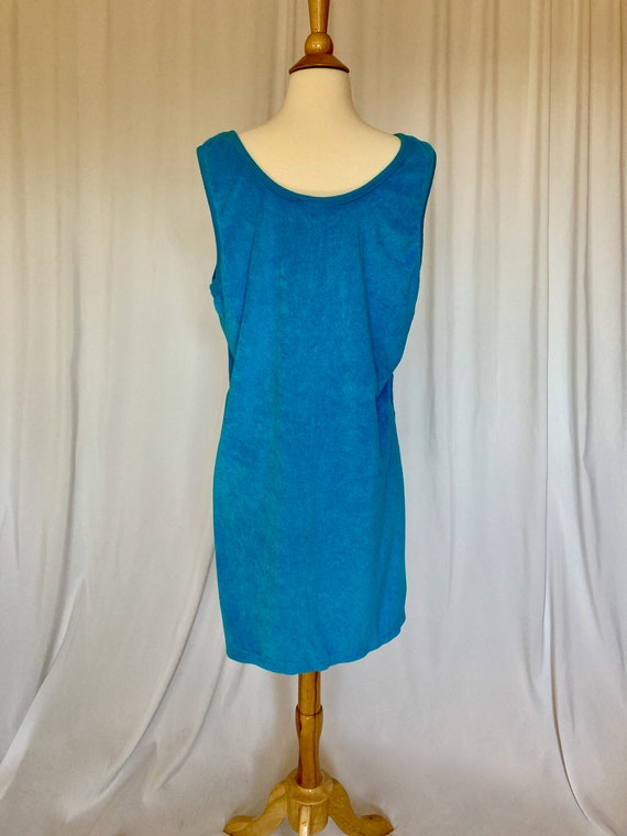 Vintage 80s / 90s Sears "Beached" Blue Terrycloth… - image 7
