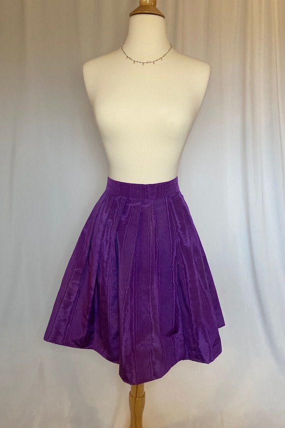 Vintage A.J. Bari Short Shimmery Purple Circle Sk… - image 1