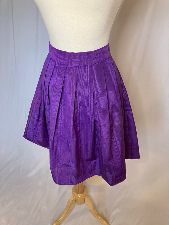 Vintage A.J. Bari Short Shimmery Purple Circle Sk… - image 9