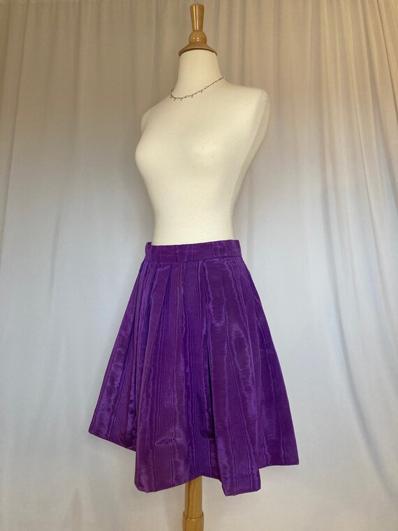 Vintage A.J. Bari Short Shimmery Purple Circle Sk… - image 3
