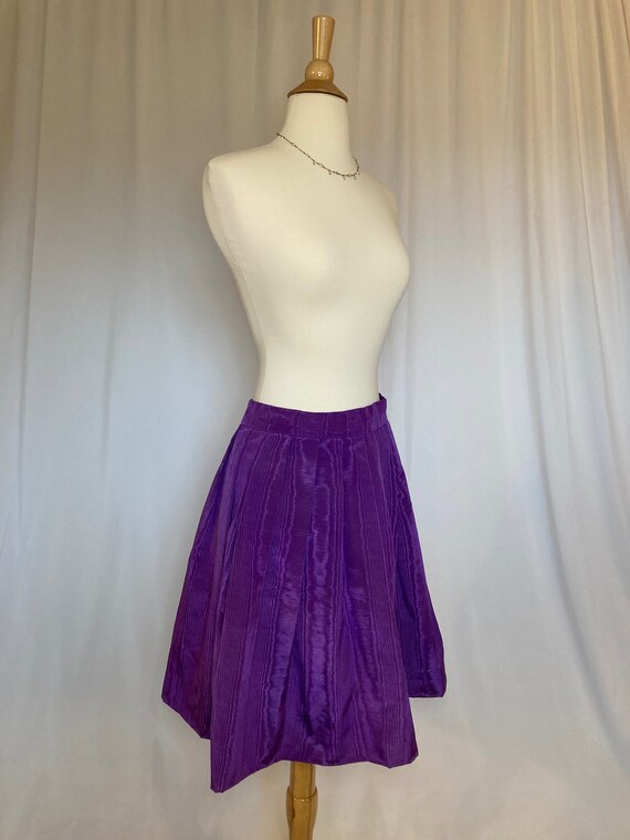 Vintage A.J. Bari Short Shimmery Purple Circle Sk… - image 2