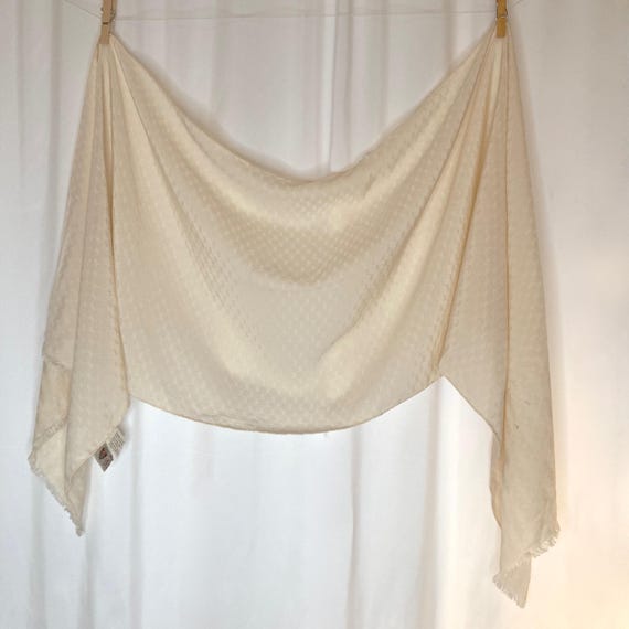 Vintage 1970s Gucci Small GG Monogram Cream Jacqu… - image 1