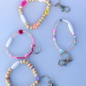 Beaded Bracelet Key Ring