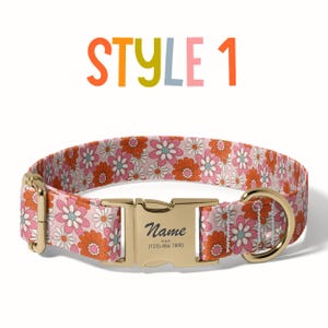 a dog collar with a name tag on it