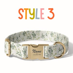 a dog collar with a name tag on it