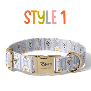 a dog collar with a name tag on it