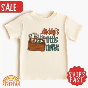 Papas kleiner Helfer Kleinkind Shirt, niedliches Toolbox Kinder T-Shirt, Handyman Boy Shirt, Bau Kleinkind T-Shirt, Vatertag Kinder T-Shirt