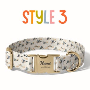 a dog collar with a name tag on it