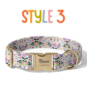 a dog collar with a name tag on it