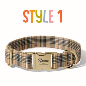 a dog collar with a name tag on it