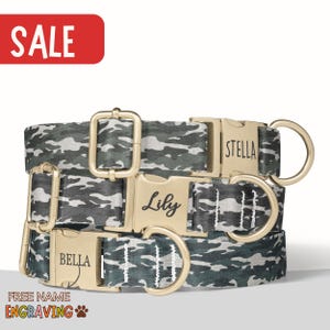 Camouflage Dog Collar Personalized Military Boy Dog Collar With Girl Dog Camo Collar With Engraved Collar Gift Tactical Dog Collar PP-84