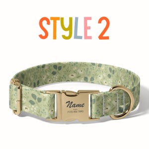 a dog collar with a name tag on it