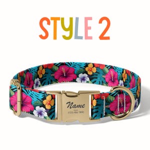 a dog collar with a name tag on it