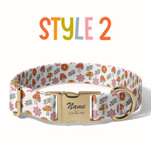 a dog collar with a name tag on it