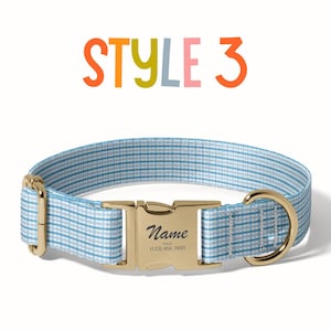 a dog collar with a name tag on it