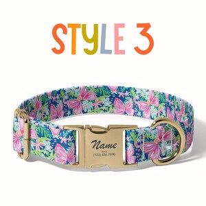 a dog collar with a name tag on it